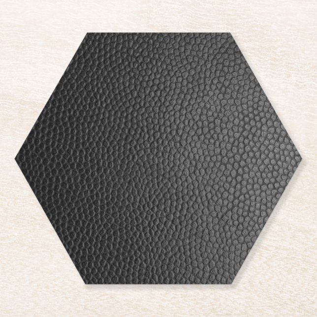 Black Snakeskin Paper Coaster (Front)