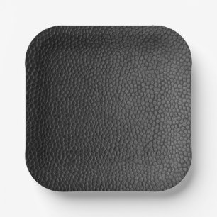 Black Snakeskin Paper Plate