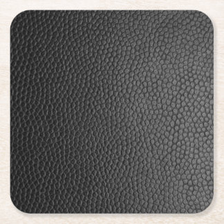 Black Snakeskin Square Paper Coaster