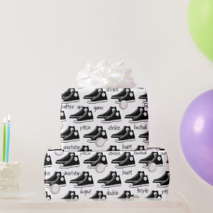 Black Sneakers with Baseball Wrapping Paper