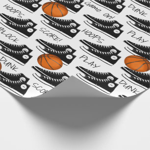 Black Sneakers with Basketball Wrapping Paper