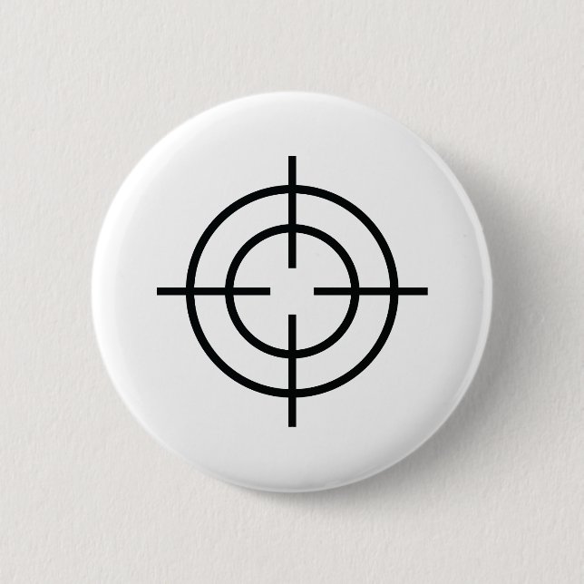 black sniper  crosslines icon 6 cm round badge (Front)