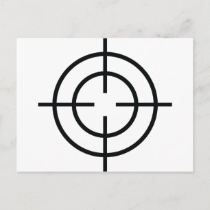 black sniper  crosslines icon postcard