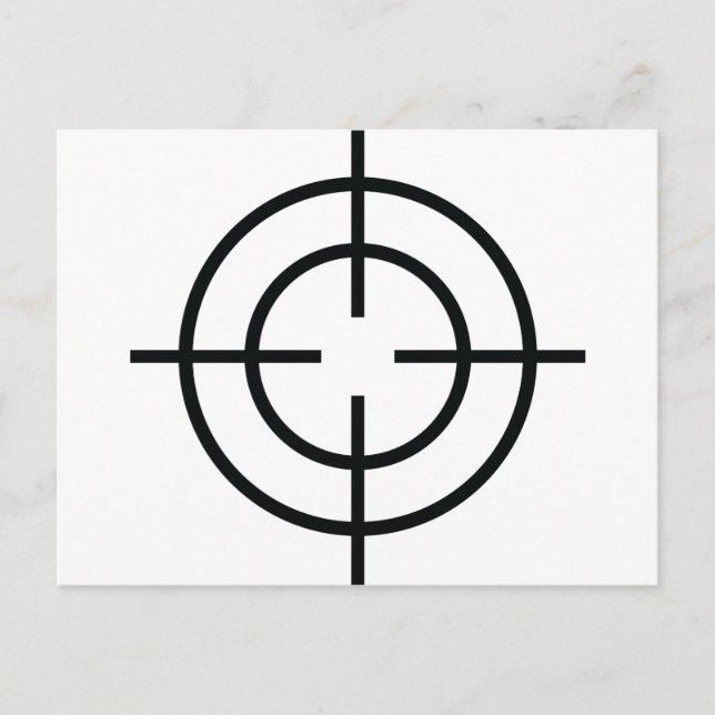 black sniper  crosslines icon postcard (Front)