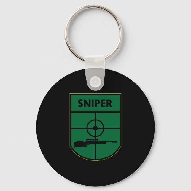 Black Sniper Patch Key Ring (Front)