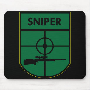 Black Sniper Patch Mouse Mat