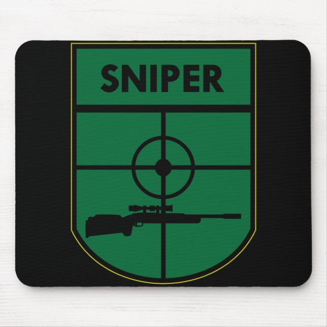 Black Sniper Patch Mouse Mat (Front)