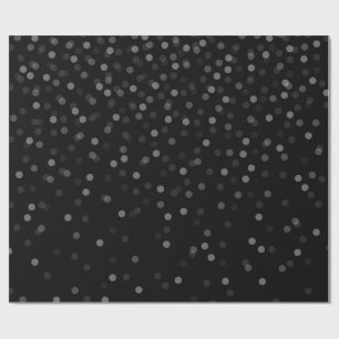 Black Snow Wrapping Paper
