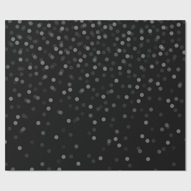 Black Snow Wrapping Paper (Flat)