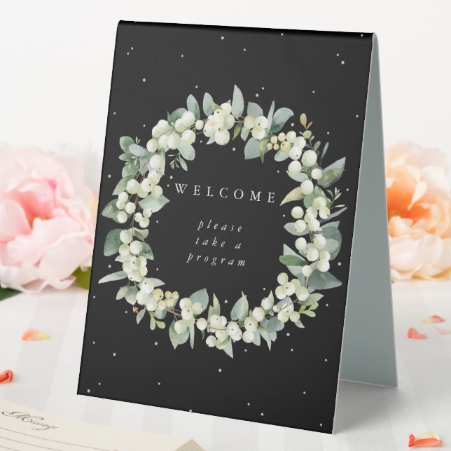 Black Snowberry+Eucalyptus Wedding Program (In SItu (Wedding))