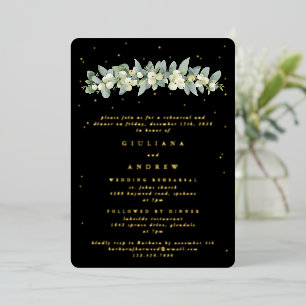 Black Snowberry+Eucalyptus Wedding Rehearsal