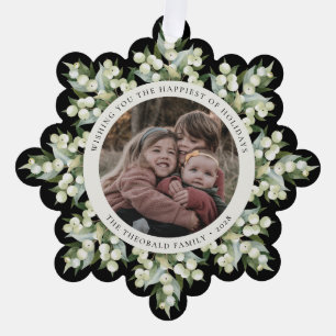 Black Snowberry+Greenery Holiday Paper Tree Decoration Card