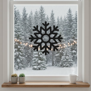 Black Snowflake Window Cling