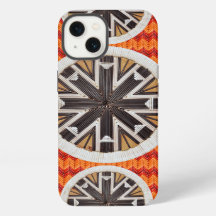 Black Snowflakes and Orange Chevron