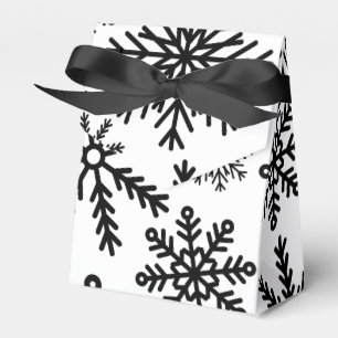 Black Snowflakes Favour Box
