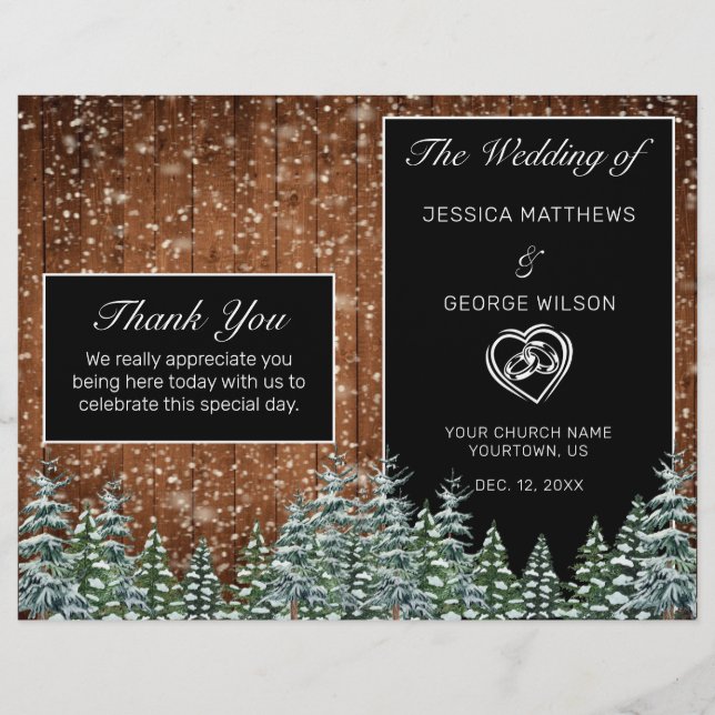 Black Snowy Wood & Forest Pine (Front)