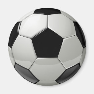 Black Soccer Ball Magnet
