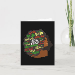 Black Social Worker African American Social Worker Card