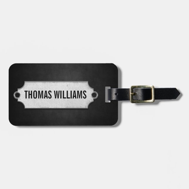 black soft texture with metal tag (Front Horizontal)