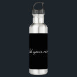Black solid add name text message here throw pillo 710 ml water bottle<br><div class="desc">Design</div>