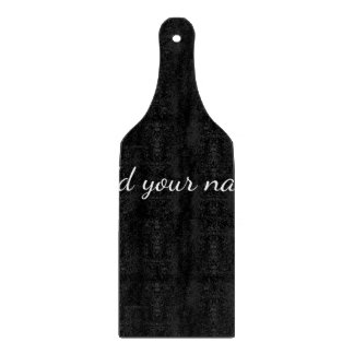 Black solid add name text message here throw pillo cutting board