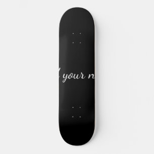 Black solid add name text message here throw pillo skateboard