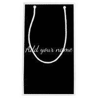 Black solid add name text message here throw pillo