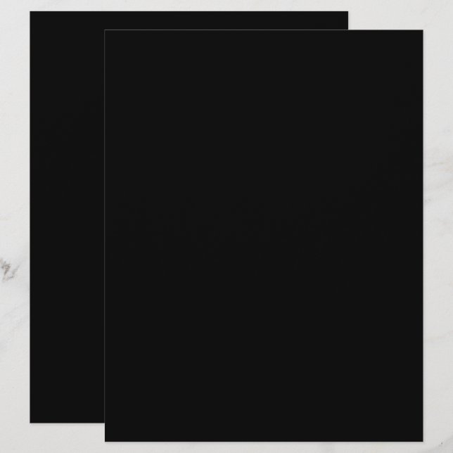 Black Solid Colour Scrapbooking Paper (Front/Back)