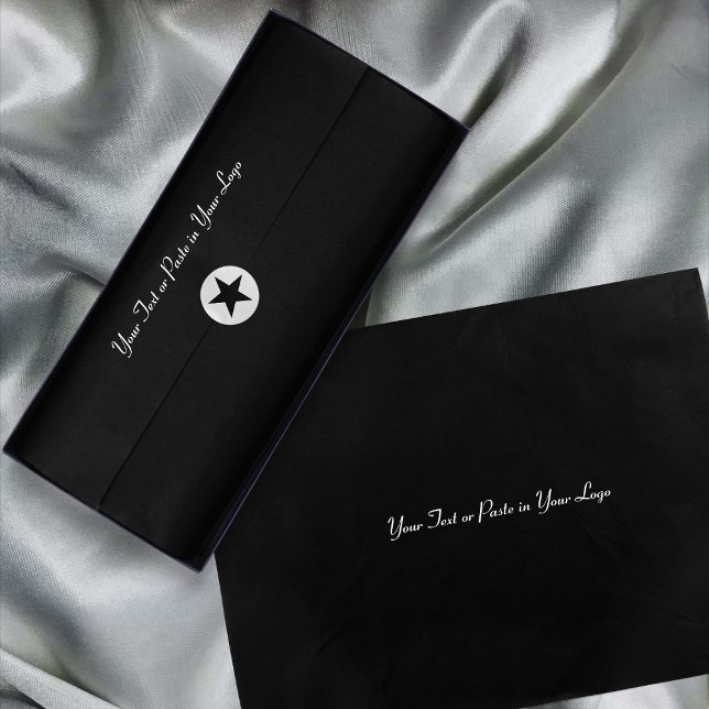 Black - Solid - No Pattern Tissue Paper (Creator Uploaded)