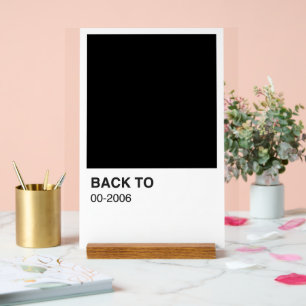 Black Song Album - White Background Acrylic Sign