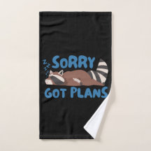 Black Sorry Got Plans Funny Racoon