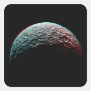 Black space and Planet in Solar system. Astronomy  Square Sticker