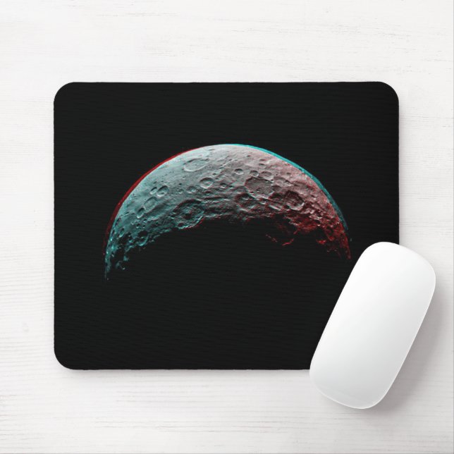 Black space. Ceres planet / Solar system astronomy Mouse Mat (With Mouse)