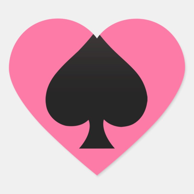 Black Spade - Cards Suit, Poker, Spear Heart Sticker (Front)