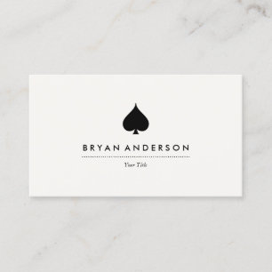 Black Spade Symbol Business Card