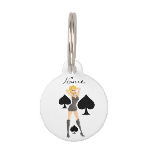 Black Spades Blonde Queen Thunder_Cove Pet Tag
