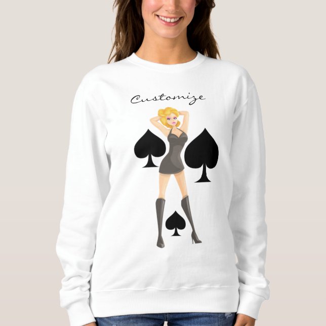 Black Spades Blonde Queen Thunder_Cove Sweatshirt (Front)