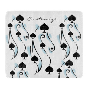 Black Spades Tattoo Style Thunder_Cove Cutting Board