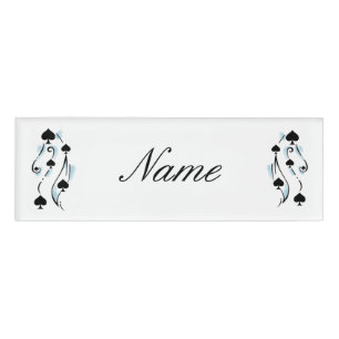Black Spades Tattoo Style Thunder_Cove Name Tag