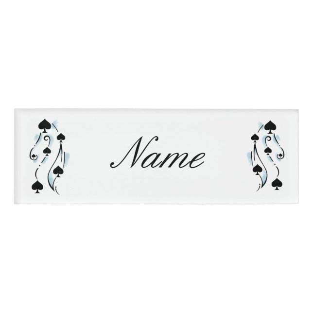 Black Spades Tattoo Style Thunder_Cove Name Tag (Front)