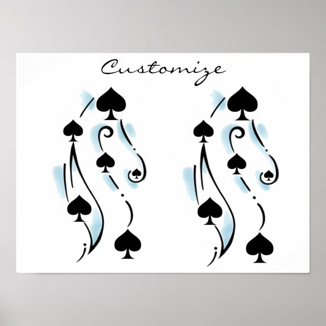 Black Spades Tattoo Style Thunder_Cove Poster (Front)