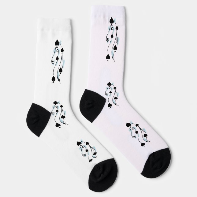 Black Spades Tattoo Style Thunder_Cove Socks (Right)