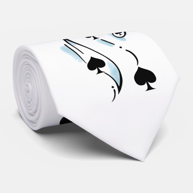 Black Spades Tattoo Style Thunder_Cove Tie (Rolled)