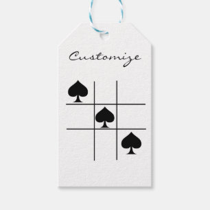 Black Spades Tic Tac Toe Thunder_Cove Gift Tags