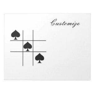 Black Spades Tic Tac Toe Thunder_Cove Notepad