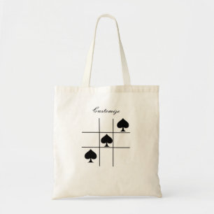Black Spades Tic Tac Toe Thunder_Cove Tote Bag