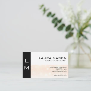 Black Sparkle White Business Card