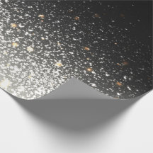 Black Sparkle Wrapping Gift Paper