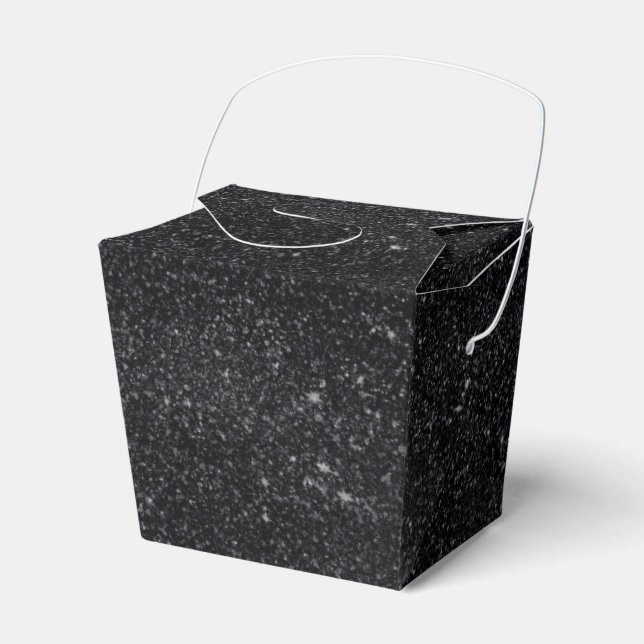 Black Sparkles Favour Box (Front Side)