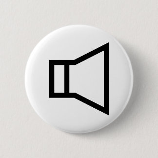 black speaker icon 6 cm round badge